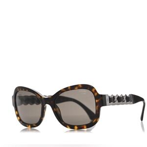 CHANEL Acetate Chain Sunglasses in Tortoise✨NIB✨